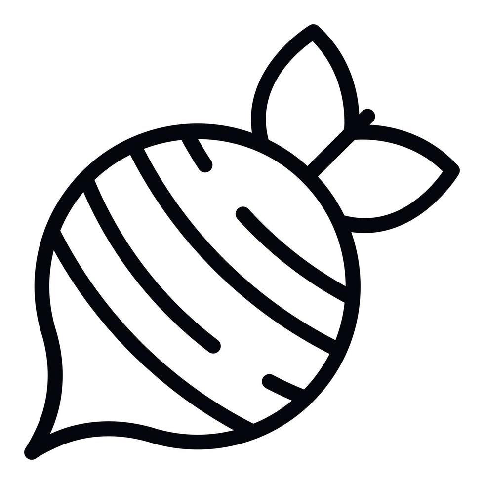 Garden beet icon, outline style vector
