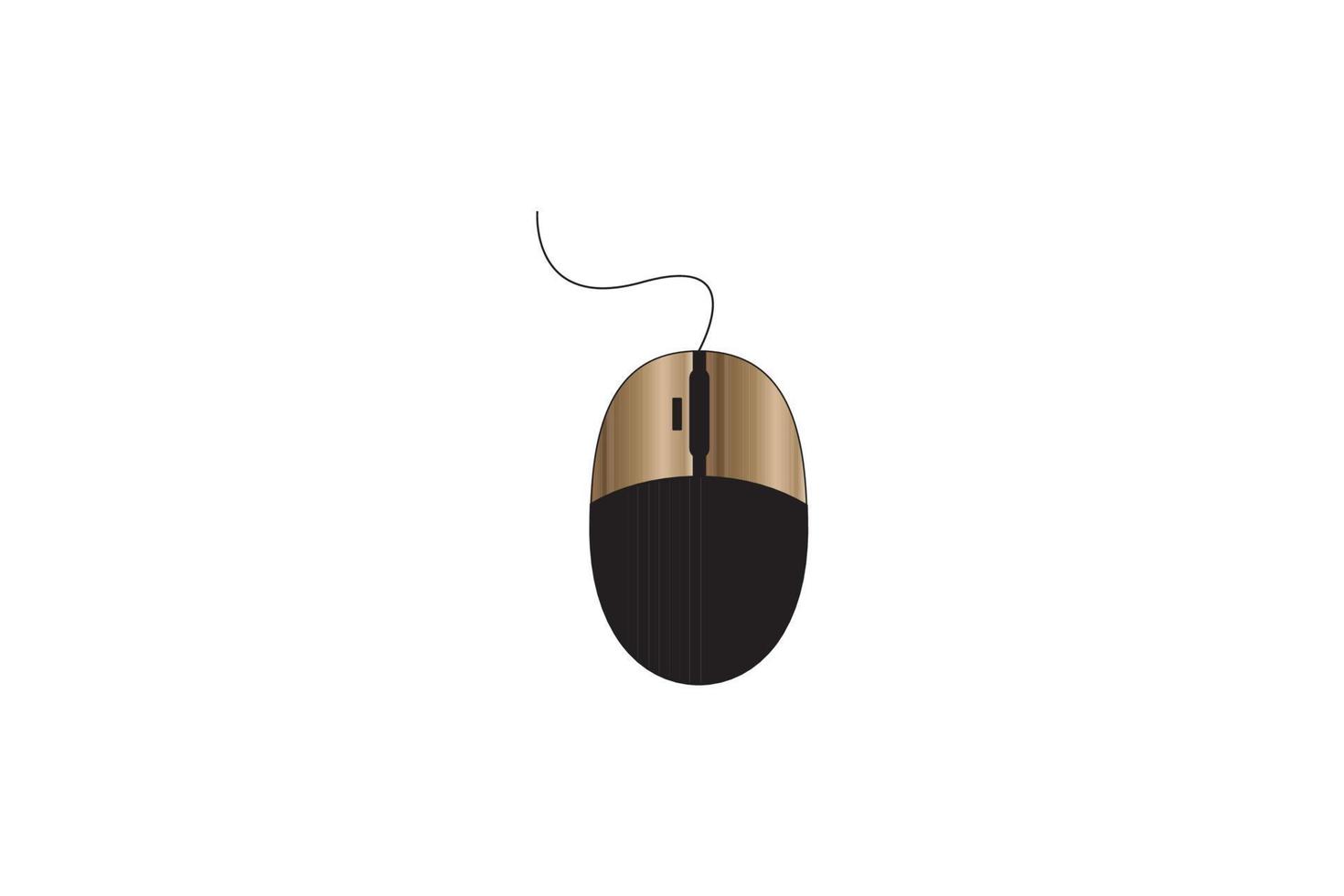 Creative mouse design black and golden vector