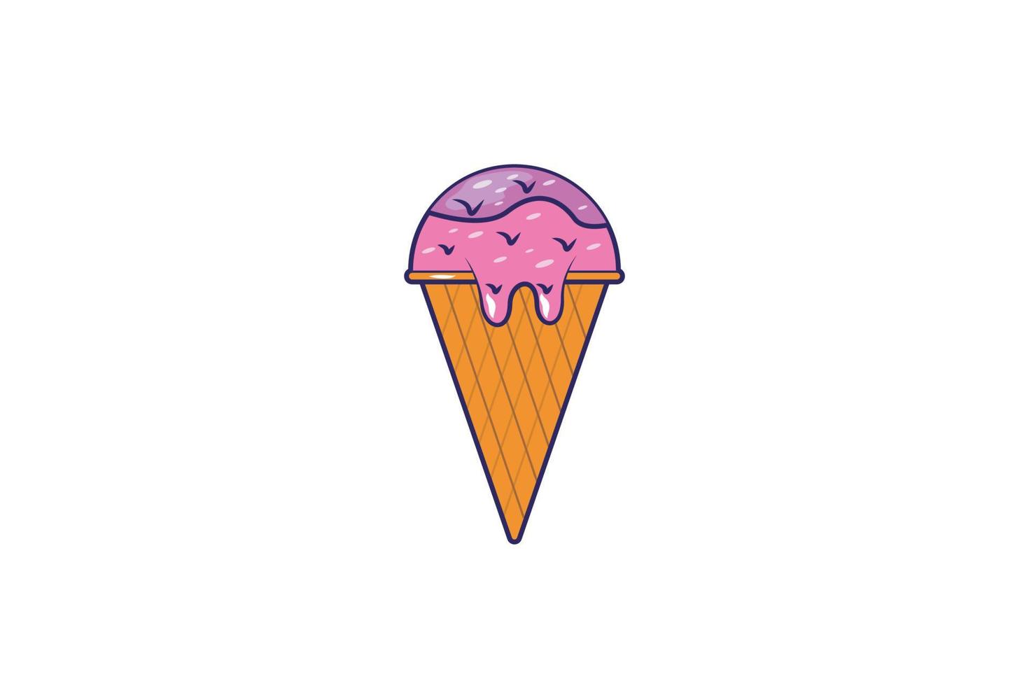 ice cream colorful icon design 2023 vector