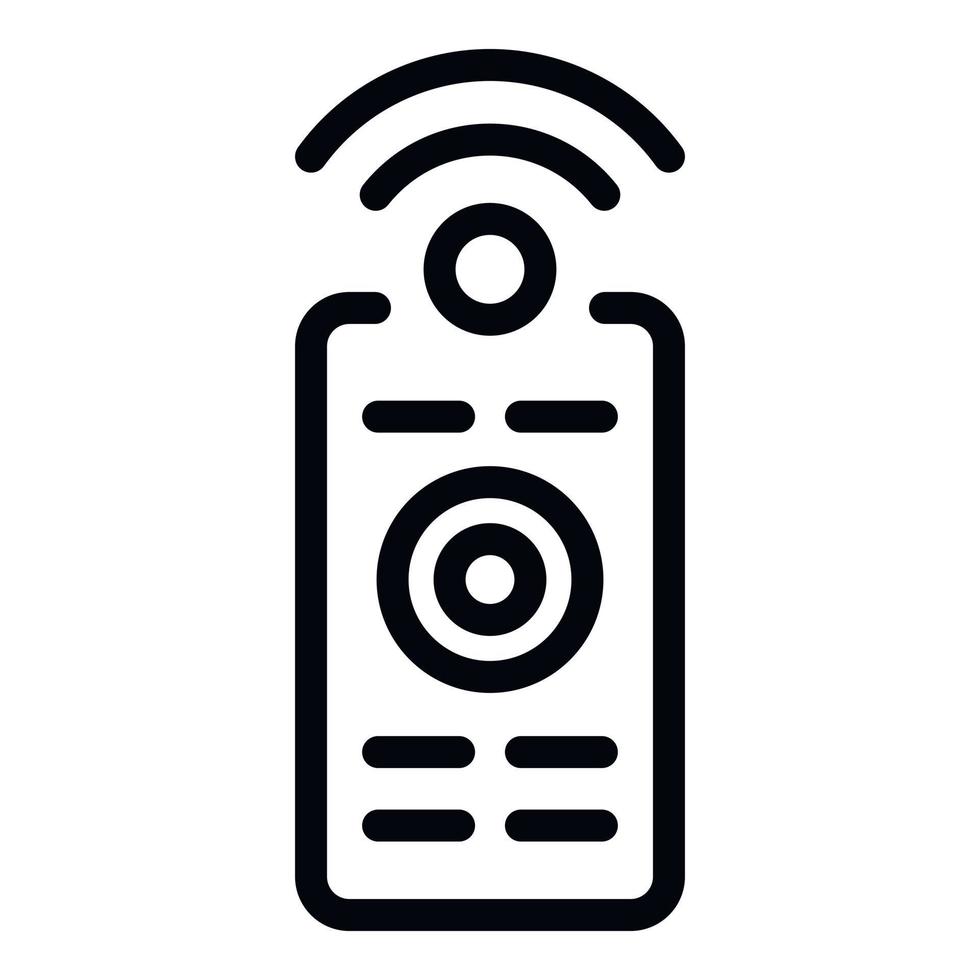 Smart home remote control icon, outline style vector