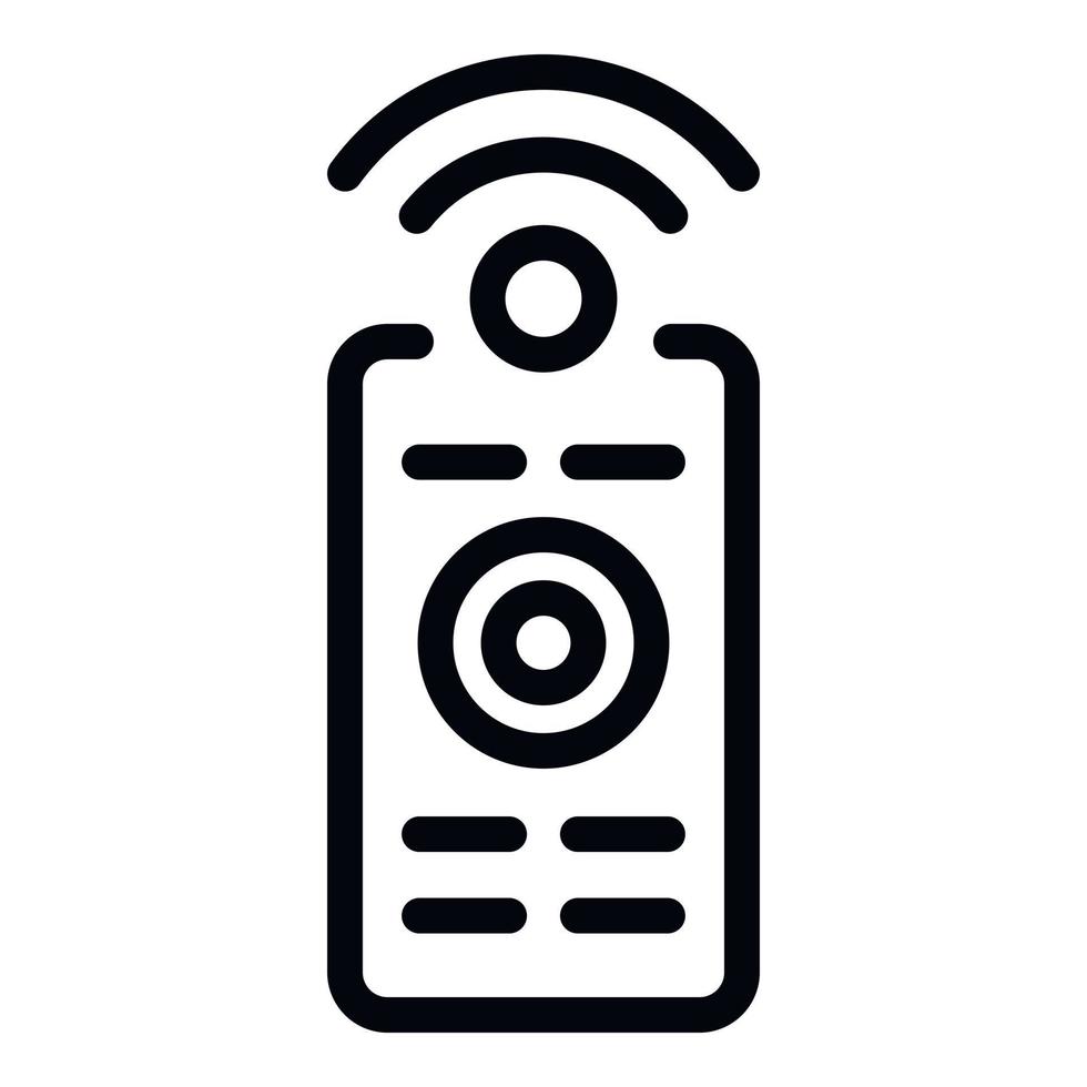 Smart home remote control icon, outline style vector