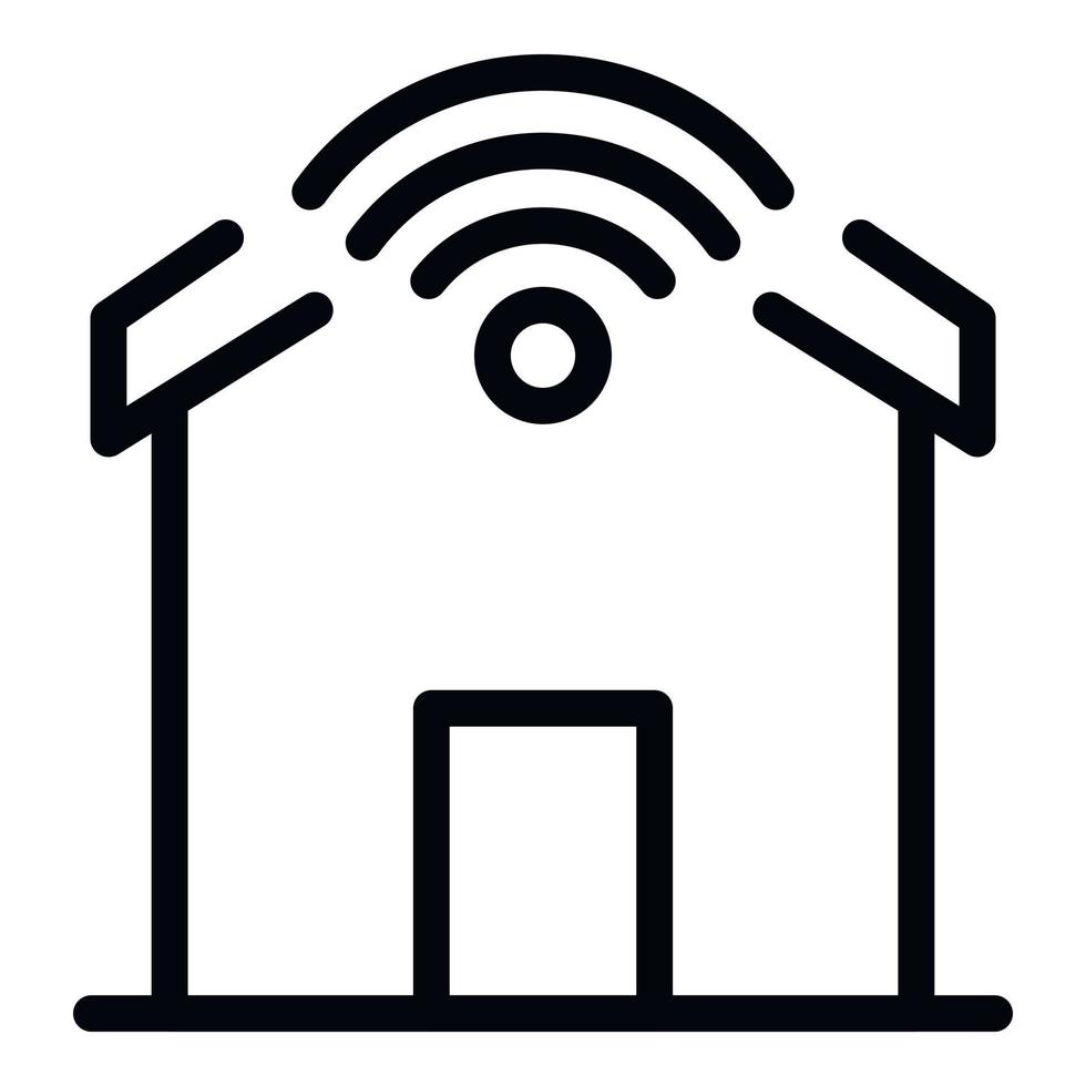 Wifi smart home icon, outline style vector
