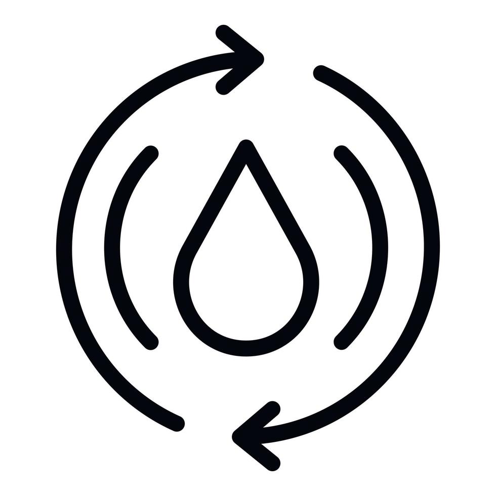 Water energy icon, outline style vector