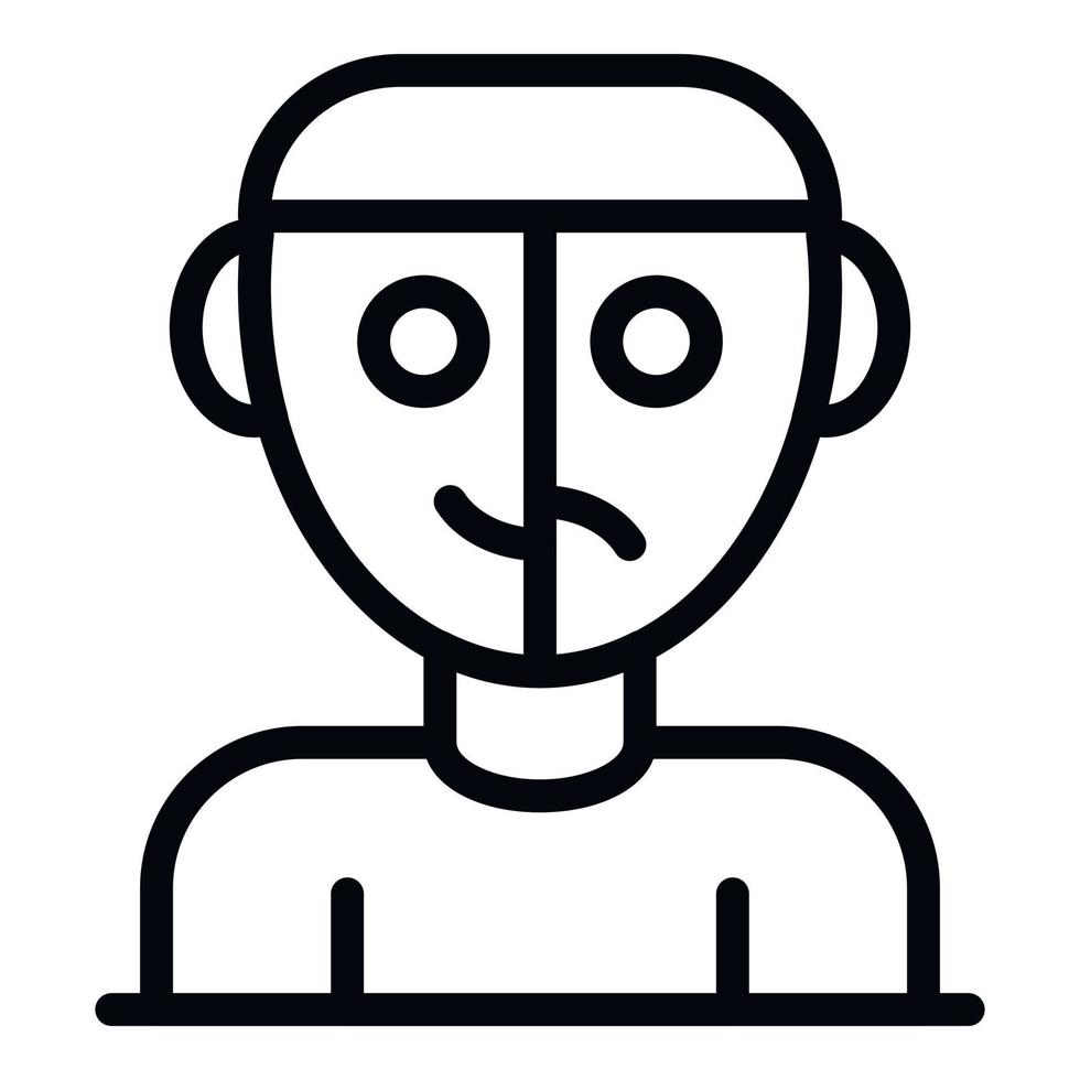 Bipolar kid icon, outline style vector