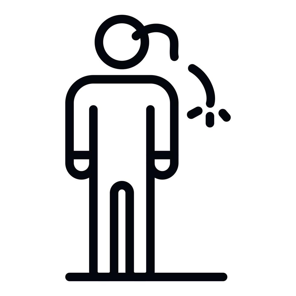Man anxiety icon, outline style vector