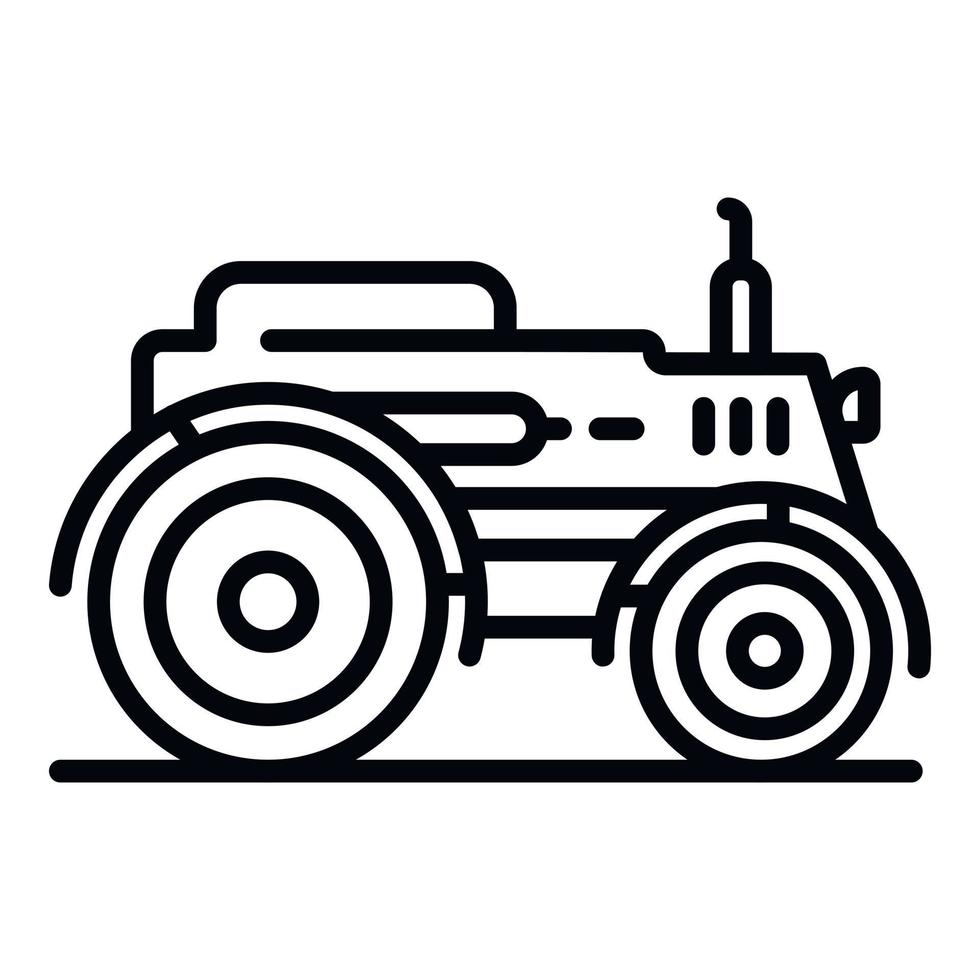 Smart modern tractor icon, outline style vector