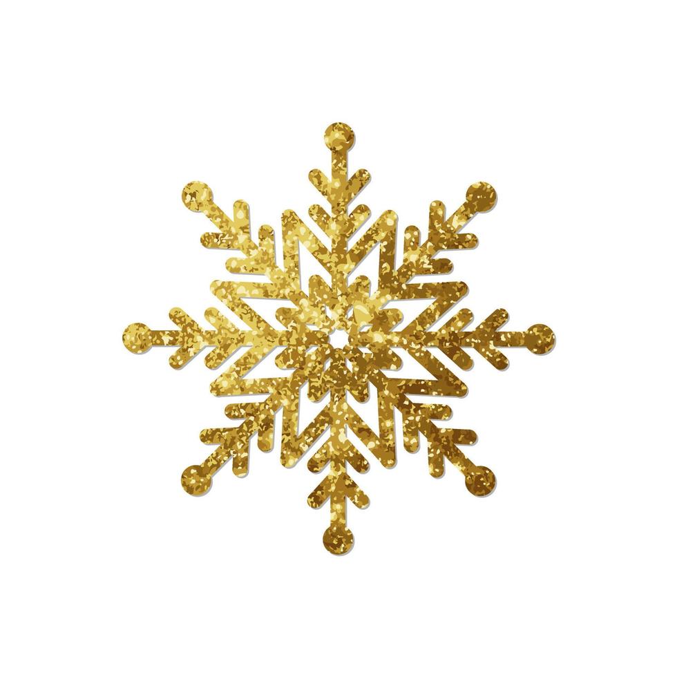 Isolated over transparent background glitter snowflake. Christmas decor. Vector illustration