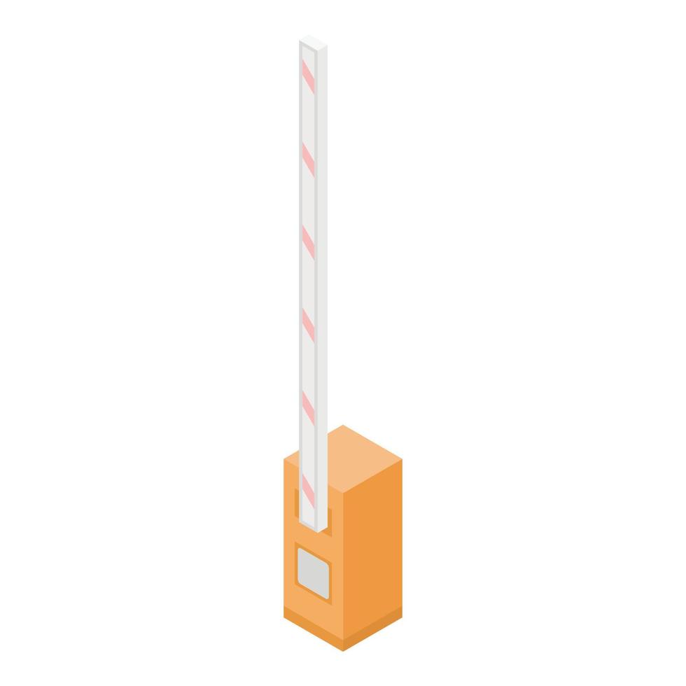 Parking barrier icon, isometric style vector