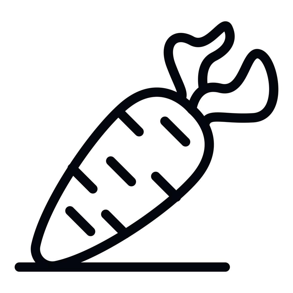 Carrot food icon, outline style vector