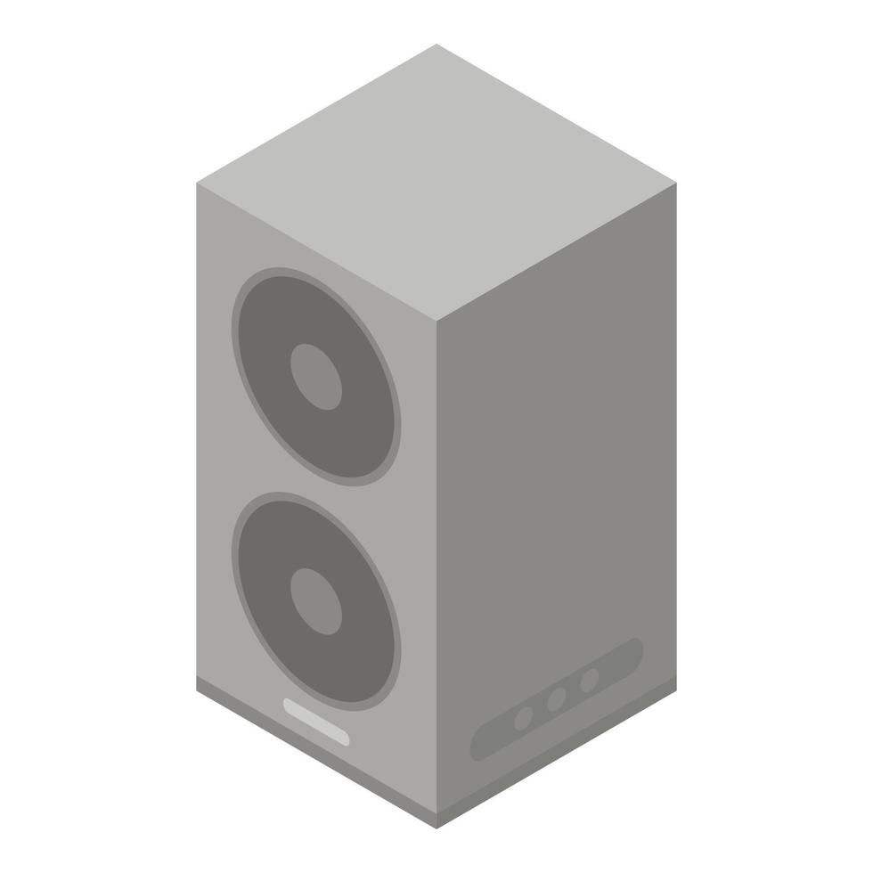 Sound speaker icon, isometric style vector