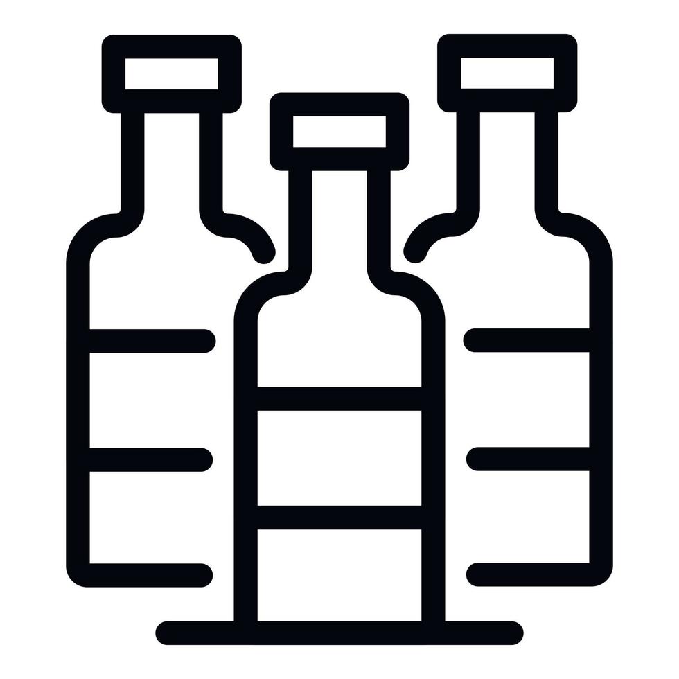 Medical bottle icon, outline style vector