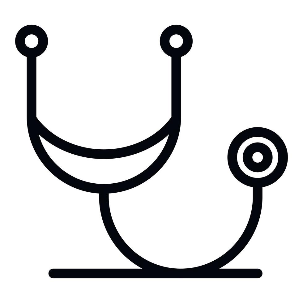 Stethoscope icon, outline style vector