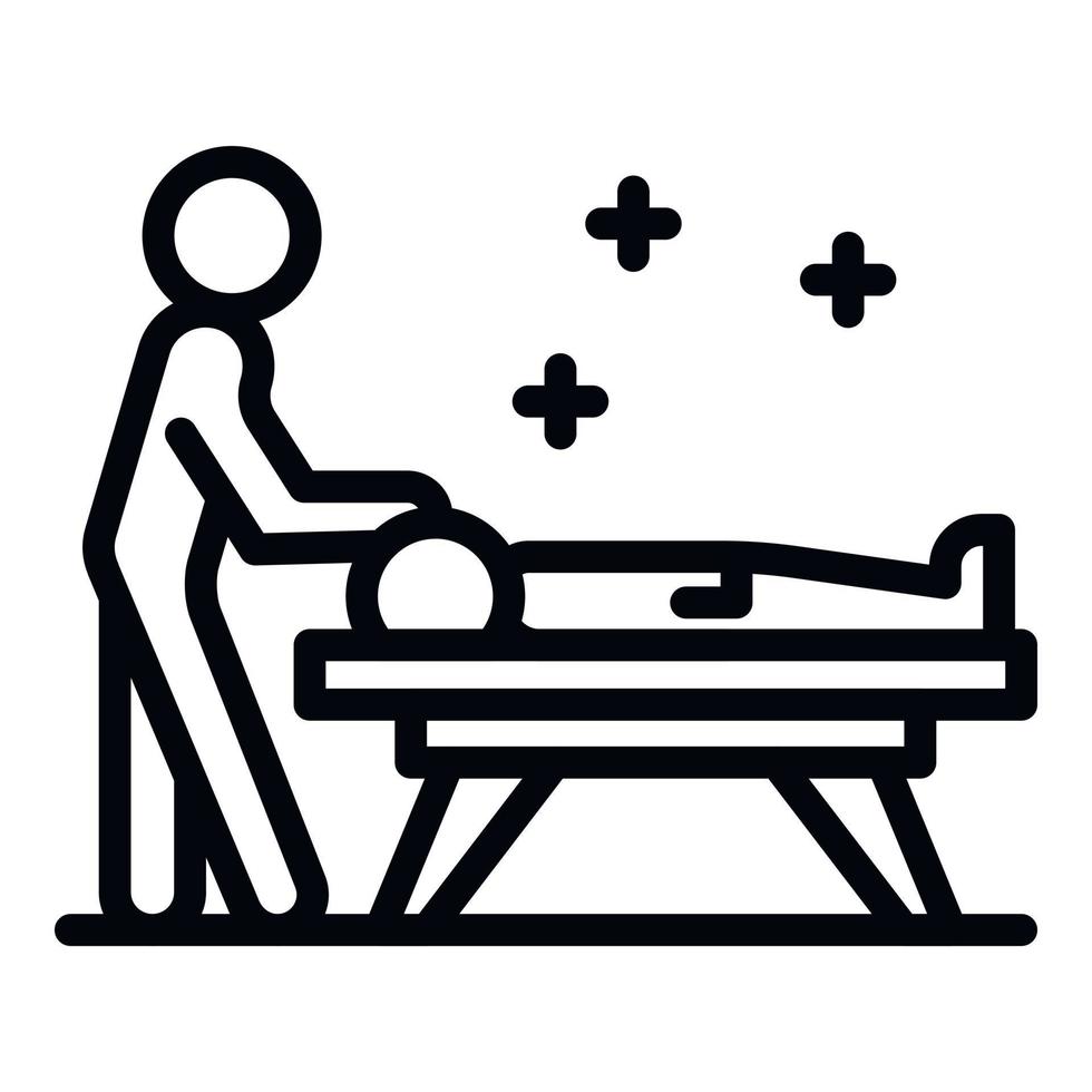 Relax massage icon, outline style vector