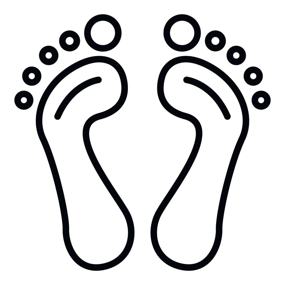 Foot print icon, outline style vector