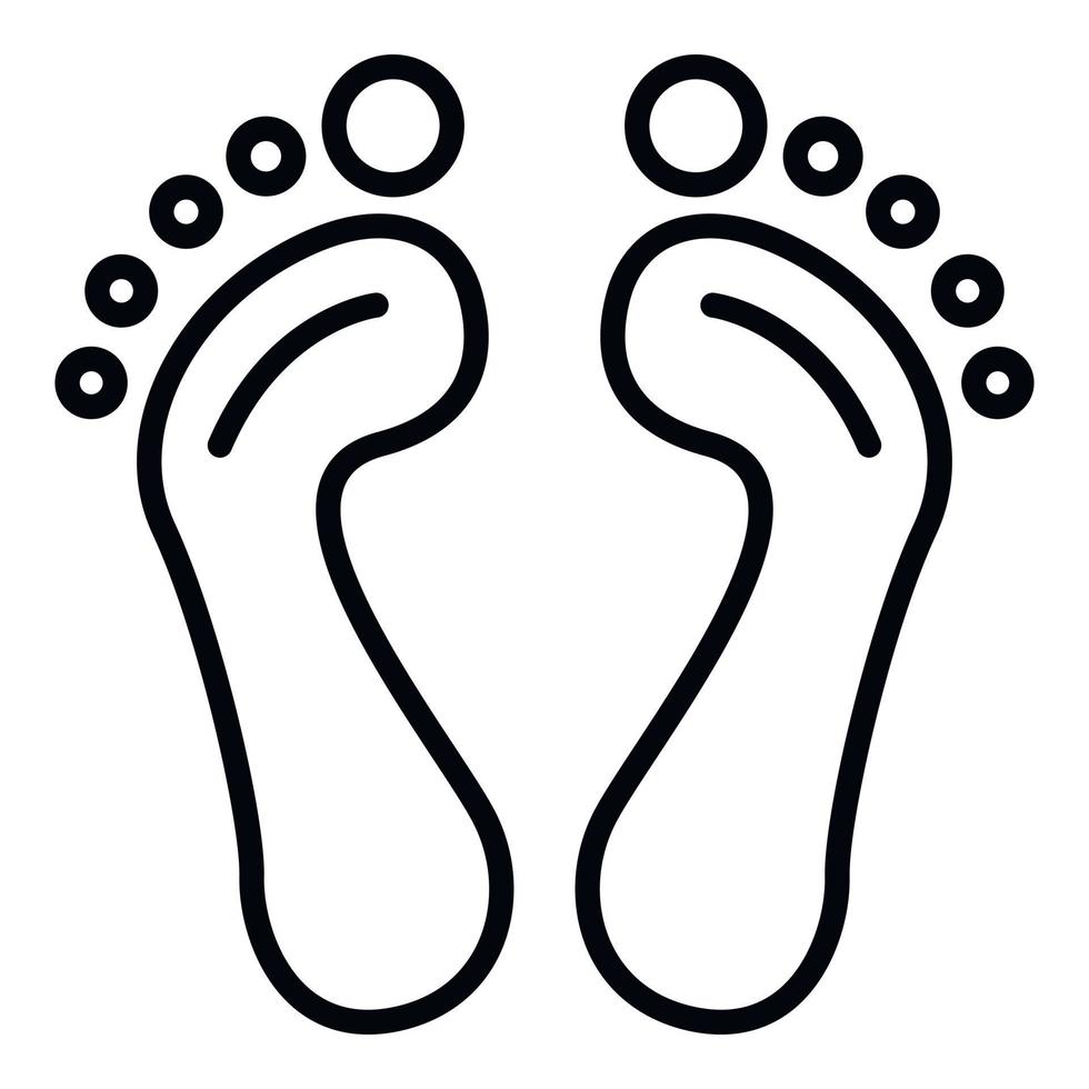 Foot print icon, outline style vector