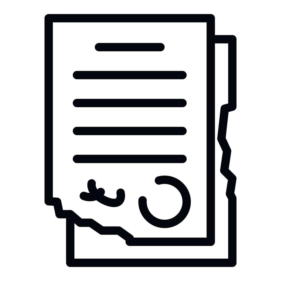 Homeless man document icon, outline style vector