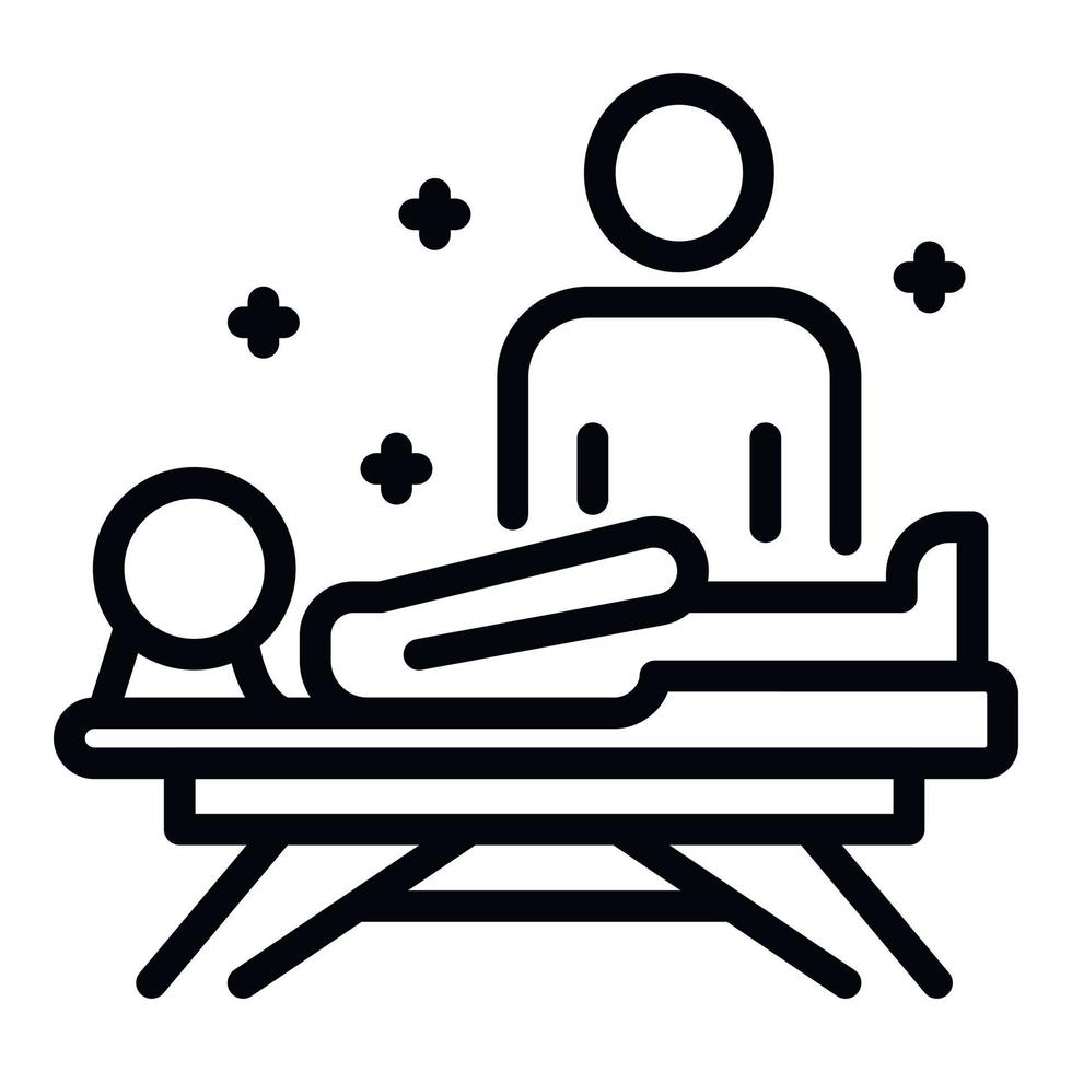 Chiropractor icon, outline style vector