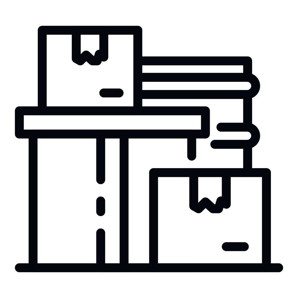 Homeless object boxes icon, outline style vector