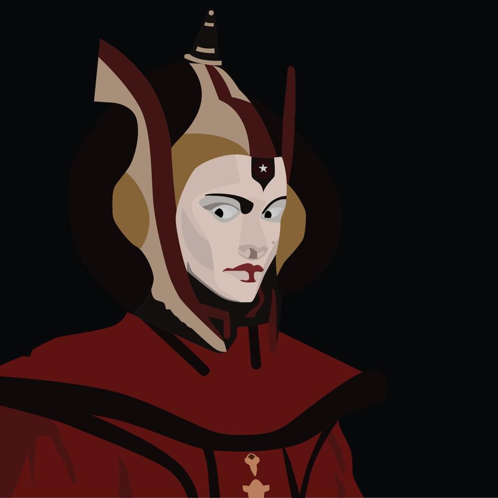 guerra de las galaxias reina amidala vector