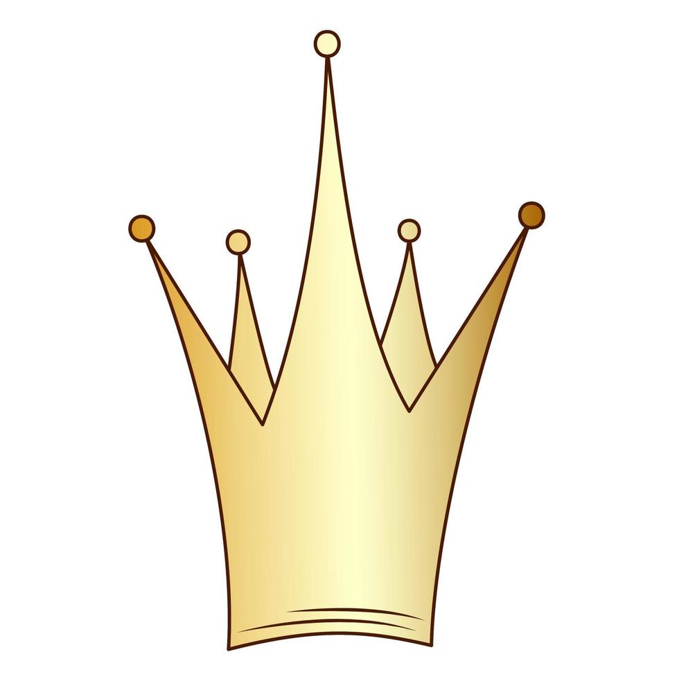 golden crown illustration vector