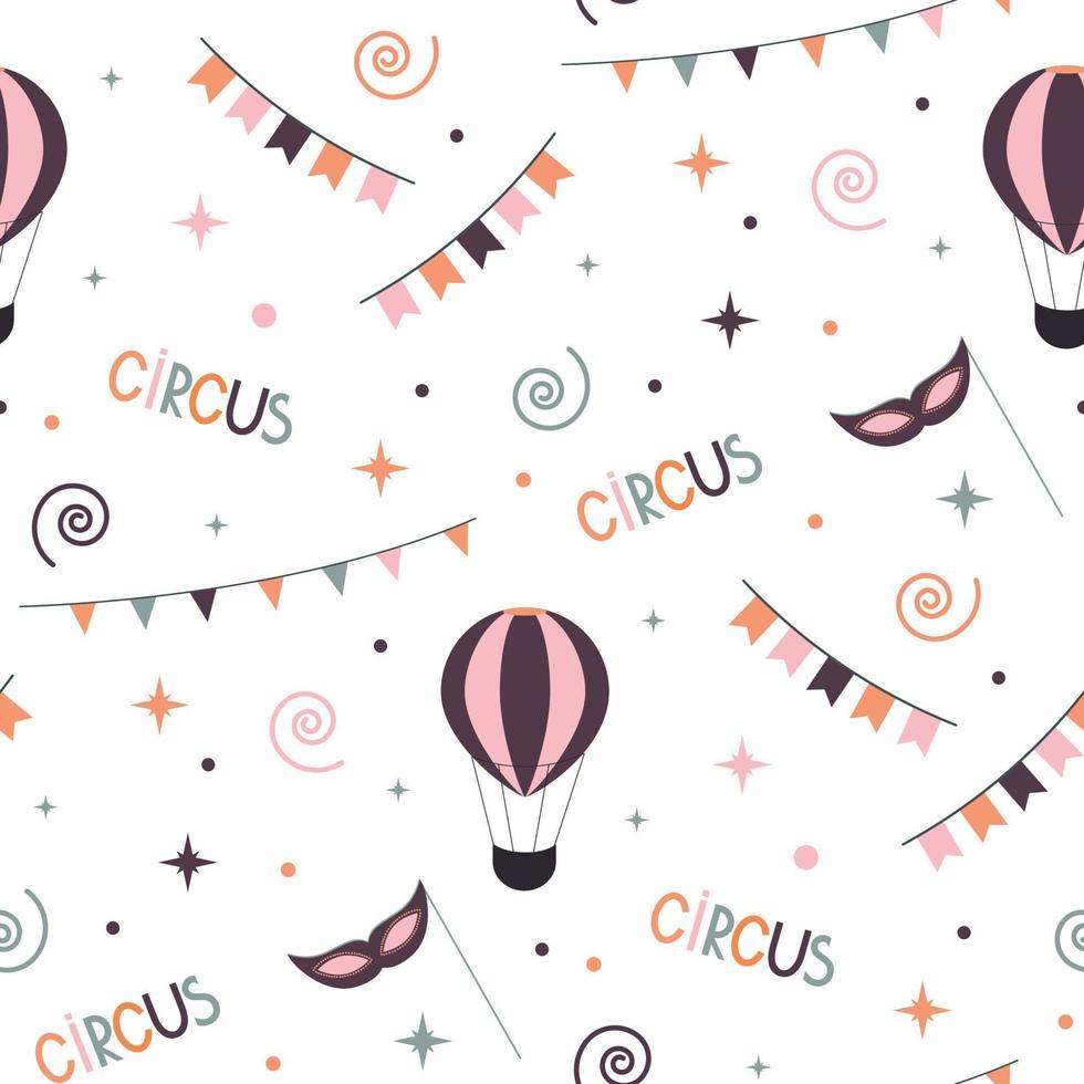 circus seamless pattern vector