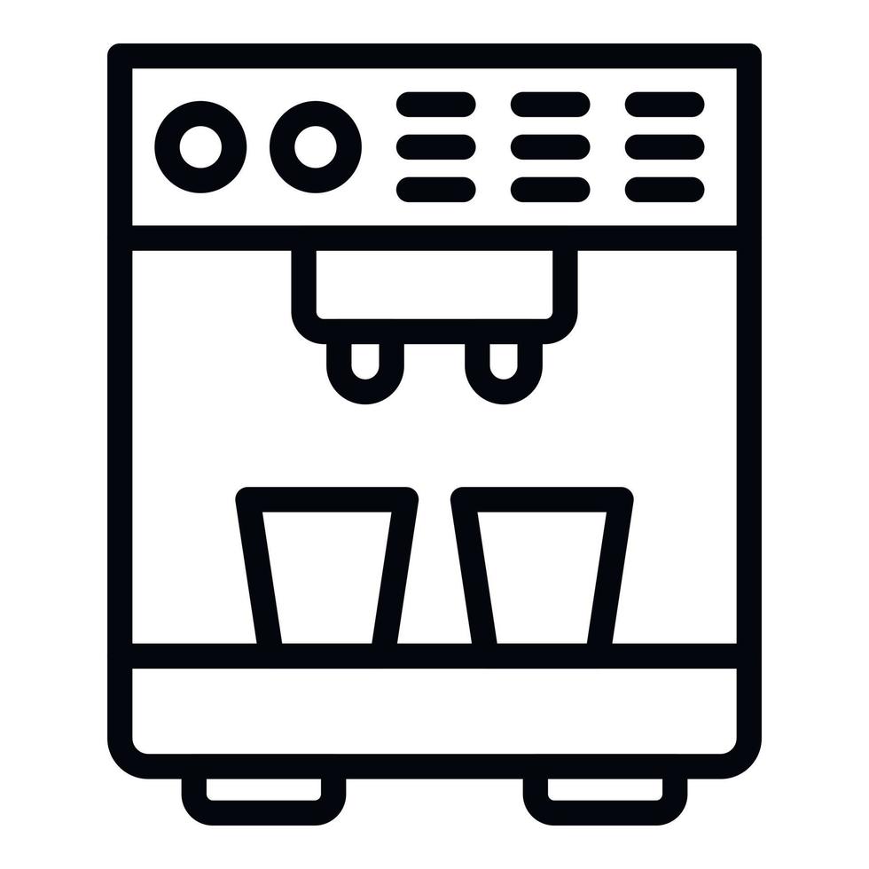 Modern coffee maker icon, outline style vector