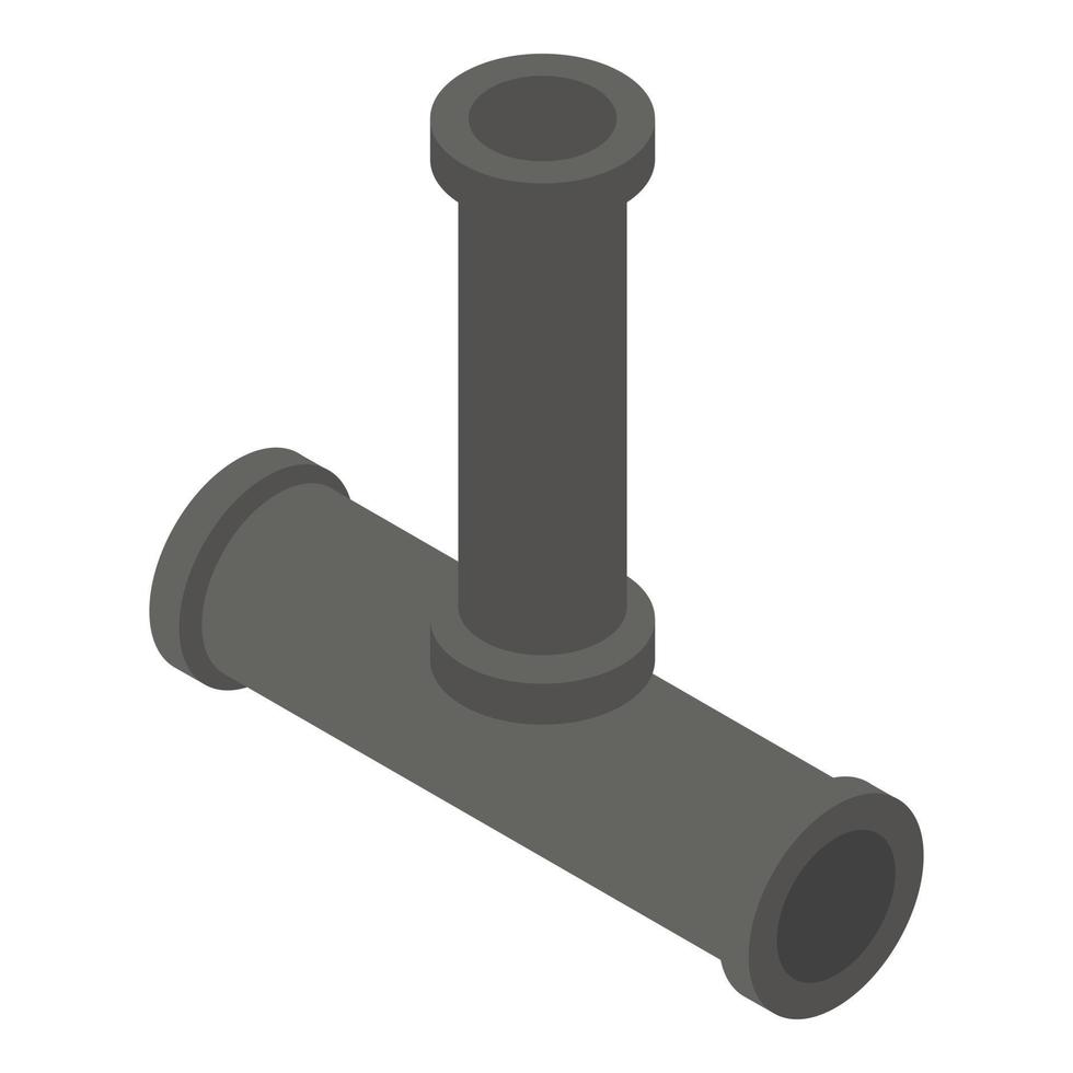 Hot water pipe icon, isometric style vector