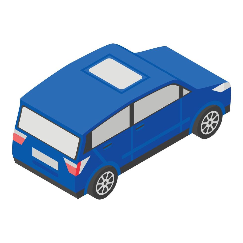 Back of car icon, isometric style vector