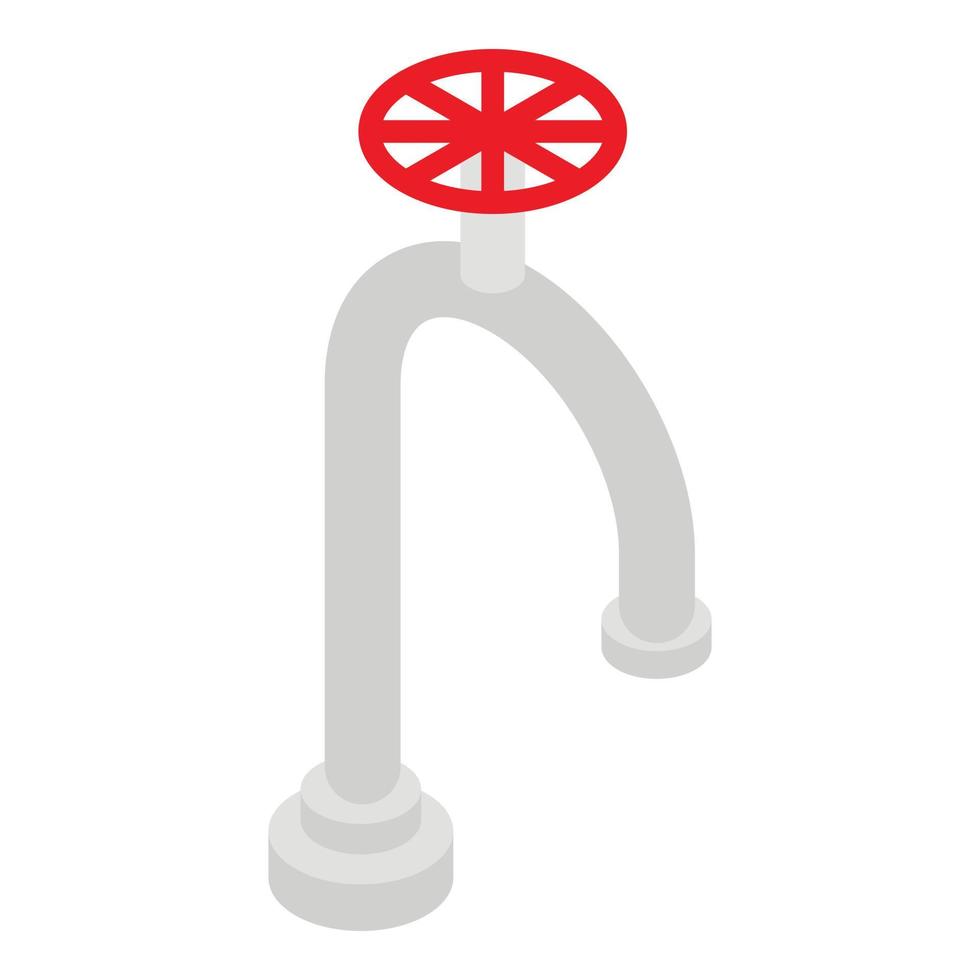 Water tap icon, isometric style vector