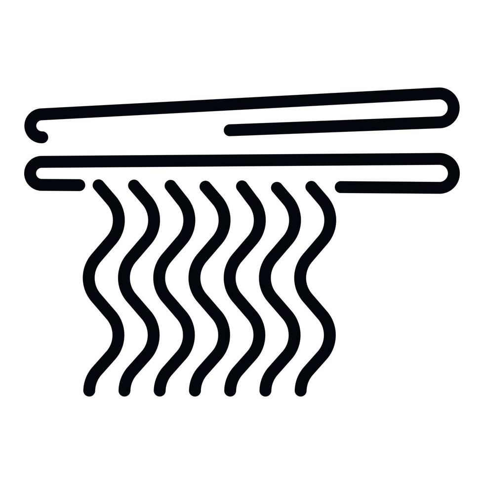 Ramen chopsticks icon, outline style vector