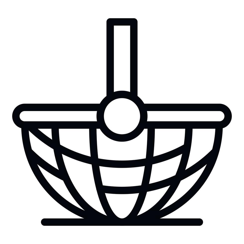 Decorative wicker icon, outline style vector