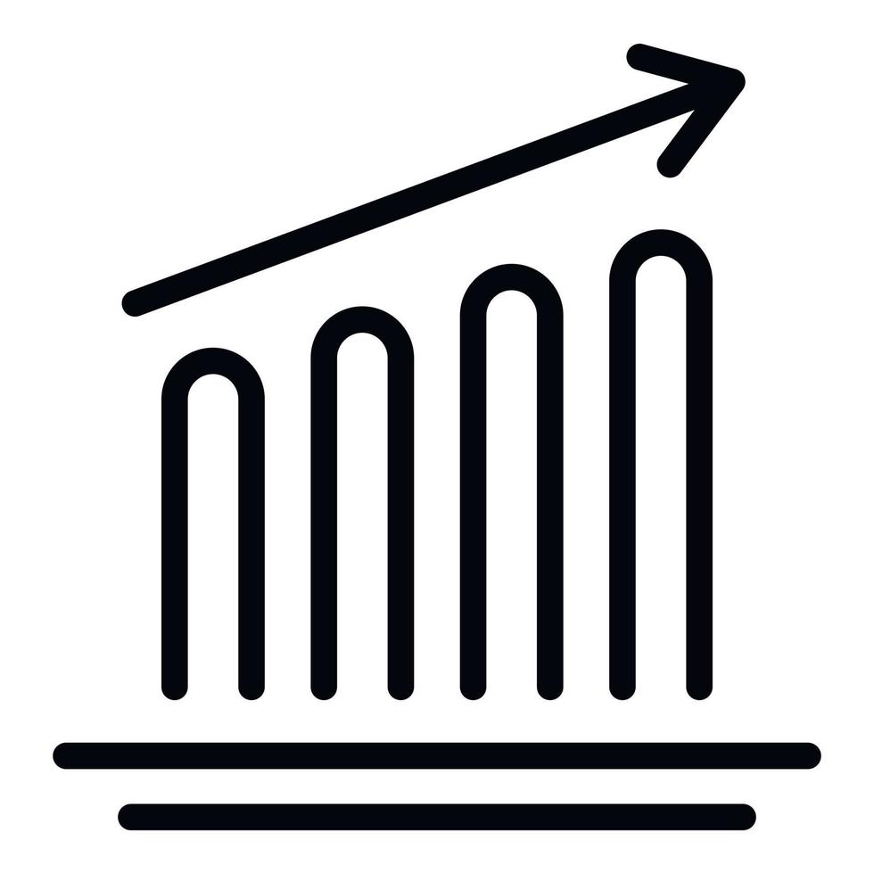 Impression increase icon, outline style vector