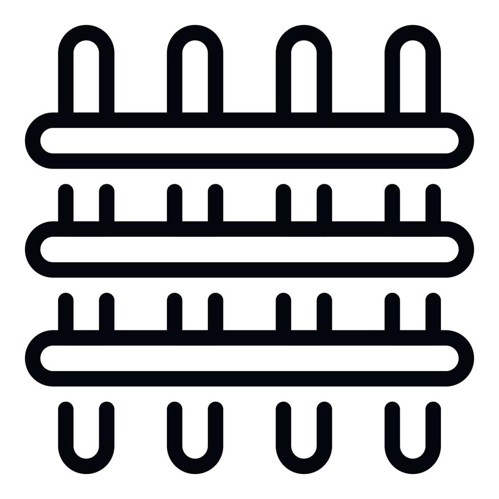 Prison bars icon, outline style vector