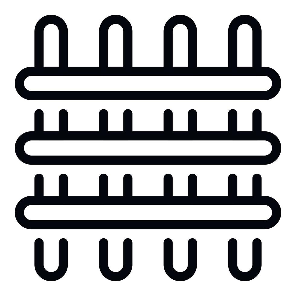 Prison bars icon, outline style vector