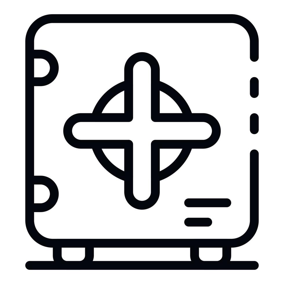 Safe icon, outline style vector