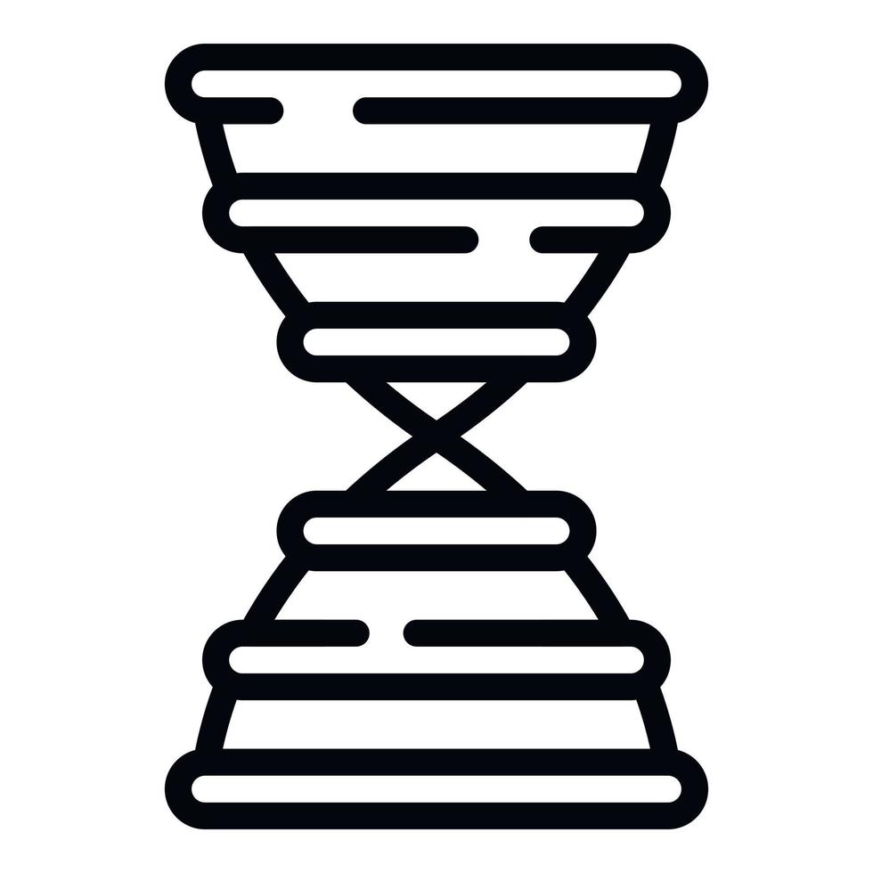 Dna icon, outline style vector