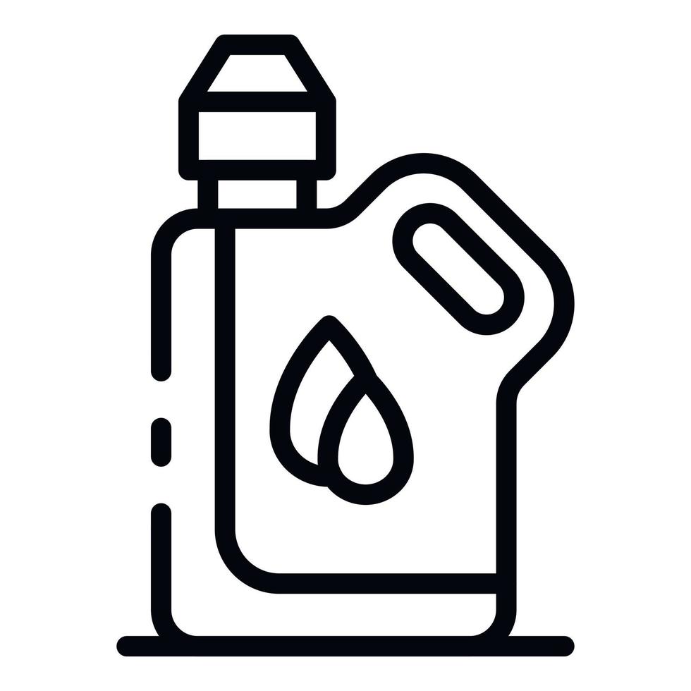 Oil canister with handle icon, outline style vector