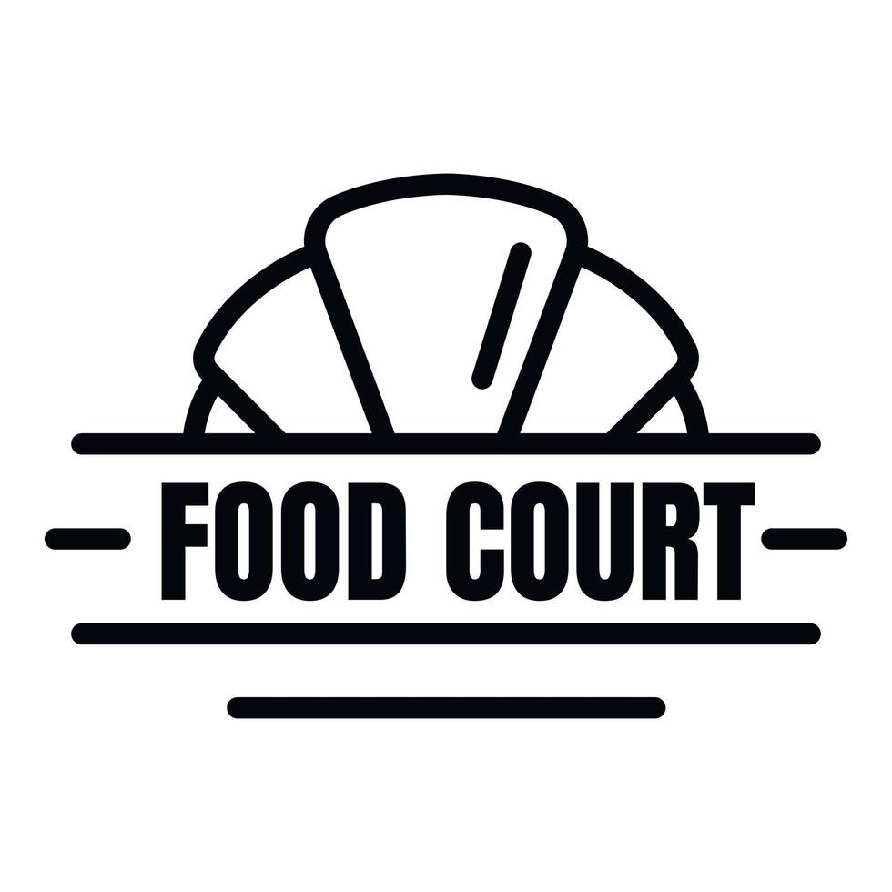 Fresh food court logo, outline style vector