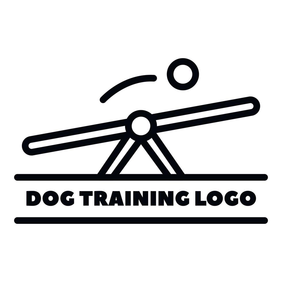 columpio para logotipo de entrenamiento de perros, estilo de esquema vector