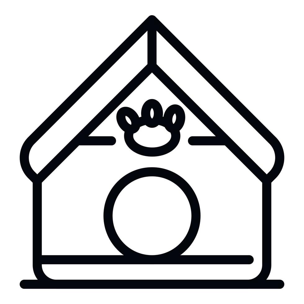 Doghouse icon, outline style vector