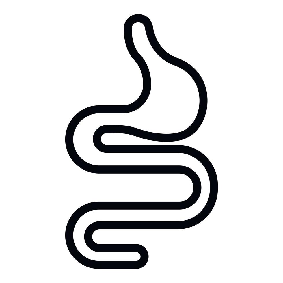 Animal stomach icon, outline style vector