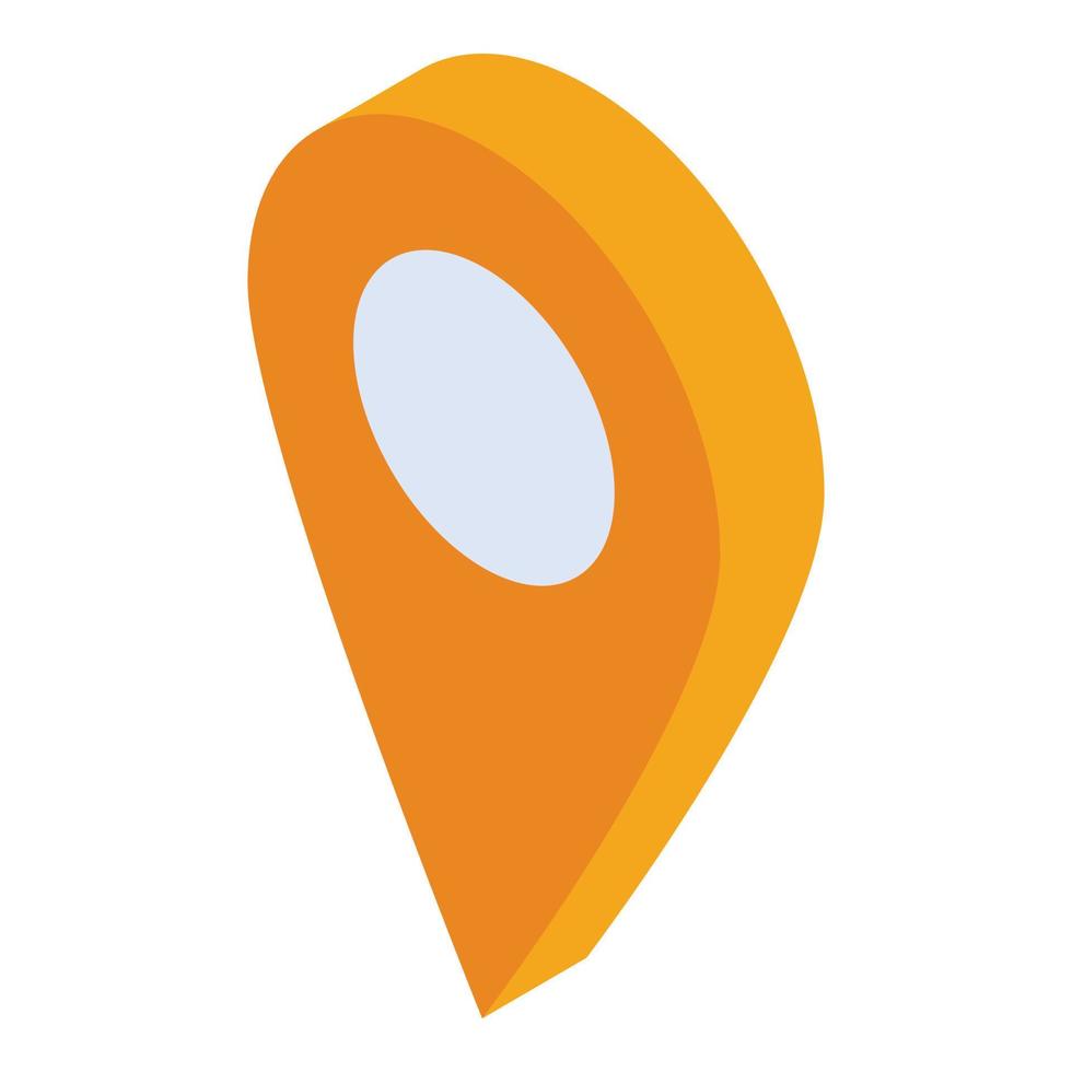 Gps pin map icon, isometric style vector