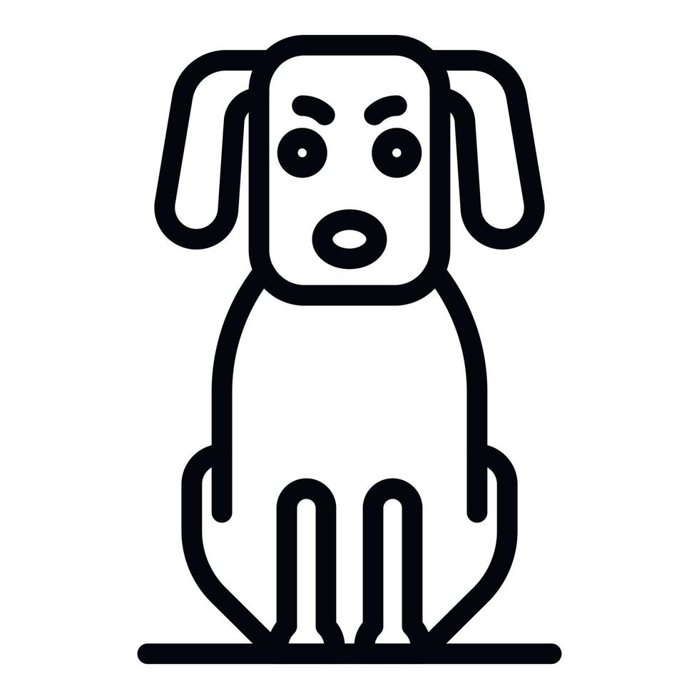 Sick dog icon, outline style vector