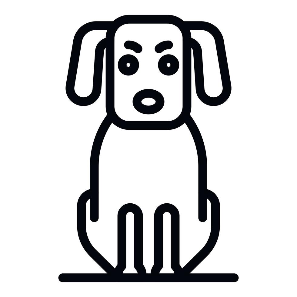 Sick dog icon, outline style vector
