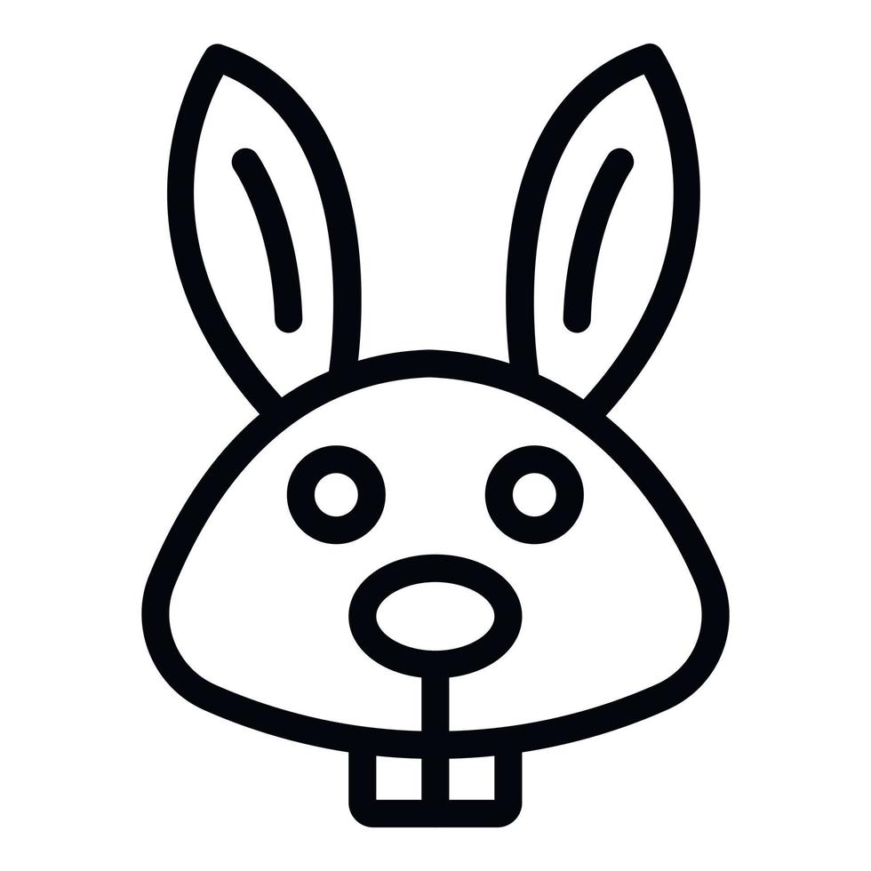 Hare icon, outline style vector