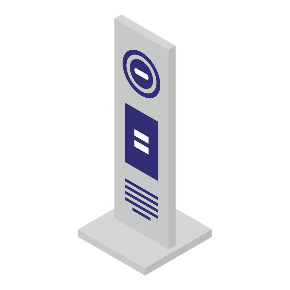Company stand icon, isometric style vector
