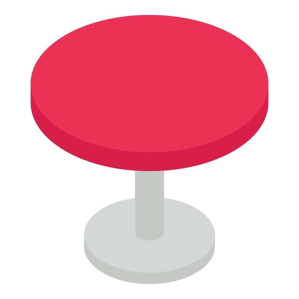 Round table icon, isometric style vector