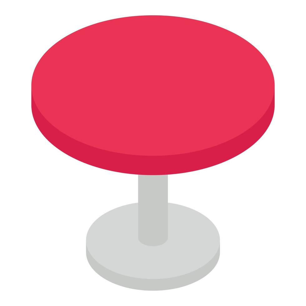 Round table icon, isometric style vector