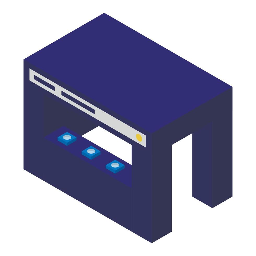 Exhibition stand company icon, isometric style vector
