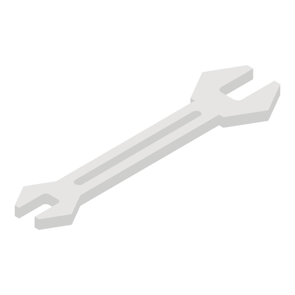 Wrench key icon, isometric style vector